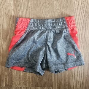 Puma Baby Athletic Shorts in Gray and Red